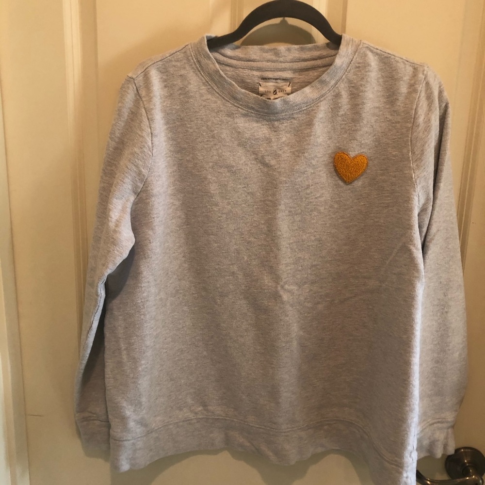 Lou & Grey sweatshirt with raised yellow heart detail